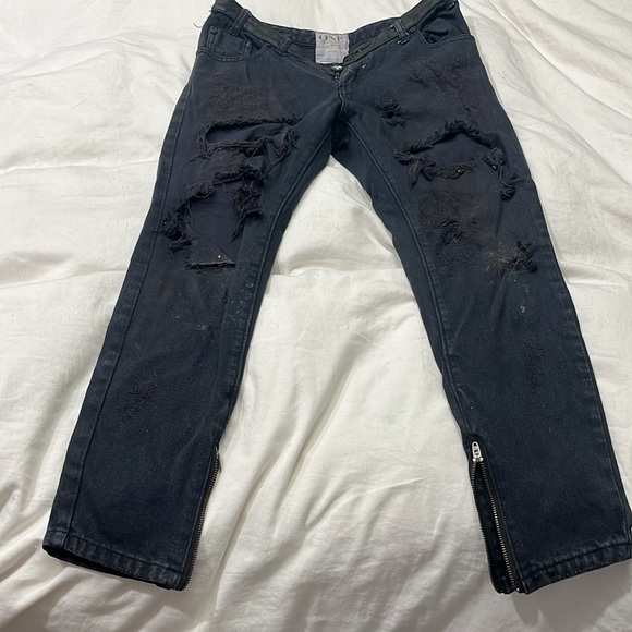 One Teaspoon Trashed Freebird Jeans Black - Picture 2 of 5